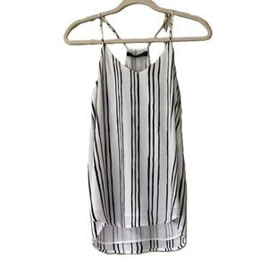 Jasmine & Juliana Halter-Top with T-Back | Dark Blue & White Stripes | XS